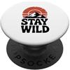 Adventure Graphics Studio Grafica retrò Mountain Sunset Explorer PopSockets PopGrip Adesivo