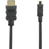 HDSupply HC055-020E HDMI - Cavo Micro HDMI HDMI-A maschio (da 19 pin) a HDMI-D maschio (19 pin) 2 volte schermato contatti dorati, 25,0m, nero