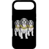 Cool 3 Hip Hop Trio Street Gold Chain Fu Custodia per iPhone Air Beagle Dog Rap Old School Retro Streetwear anni '80 '90 Tre