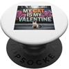 Siamese Kitten Lover PS My Cat Is My Valentine Siamese Street Graffiti Amante dei gatti PopSockets PopGrip Adesivo