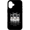 Cool 3 Hip Hop Trio Street Gold Chain Fu Custodia per iPhone 16 Siamese Cat Rap Old School Retro Streetwear 80s 90s Tre