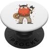 Viking helmet buccaneer thieves robbers Viking con barba piena rossa casco e ascia PopSockets PopGrip Adesivo