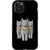 Cool 3 Hip Hop Trio Street Gold Chain Fu Custodia per iPhone 11 Pro Cat Rap Old School Retro Streetwear anni '80 '90 Tre