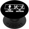 Sport Fencing Gift And Gear For Men And Scherma divertente per scherma La tua ragazza La mia ragazza PopSockets PopGrip Adesivo