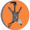 PureMounts Supporto a soffitto per televisori, adatto per 23-55 pollici, pieghevole, regolabile in altezza, orientabile, inclinabile, fino a VESA 400x400, nero