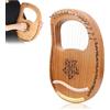 VBESTLIFE Arpa portatile 16 corde piccola arpa mogano Okoman legno strumento musicale principiante -16