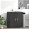 Vidaxl Armadio Nero 80 x 40 x 90 cm Acciaio