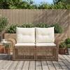 Vidaxl Divano da giardino 2-Numero di posti Beige polyrattan