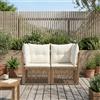 Vidaxl Divano da giardino 2-Numero di posti Beige polyrattan