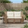 Vidaxl Divano da giardino 2-Numero di posti Beige polyrattan