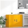 Vidaxl Armadio Giallo senape 90 x 40 x 70 cm Acciaio