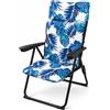 BAKAJI Sedia Sdraio Relax Cuscino Struttura Pieghevole Design Floreale 68x58x45/108cm