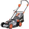 Outsunny Tosaerba elettrico 1200 W con larghezza di taglio 34 cm 35 l, funzione di pacciamatura, 6 altezze di taglio, falciatura elettrica con 3 posizioni regolabili in altezza, manici rimovibili