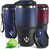 Mujigaga 20oz Termos Caffè Ermetica Portatile, A Prova di Perdite Tazza Termica, Bicchiere Termico per Bevande Calde e Fredde, Isolata Sottovuoto, Tazza Termica Caffe per Outdoor, Ufficio, Viaggio