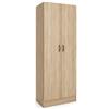 MA MAISON Armadio da Arredo in Legno MDF 60X42X180h CM - 2 Ante, 1 Ripiano, Asta Appendiabiti, per Camera da Letto, Mobile Versatile, Guardaroba, Salvaspazio, Maniglie - Texture Venata (Rovere)