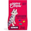 Edgard & Cooper Crocchette Gatti, per gatti anziani, (Pollo/Tacchino Fresco, 2kg), croccantini gatto sterilizzati o attivo, carne fresca e ingredienti naturali, senza cereali, senza zuccheri aggiunti
