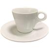 Borella Casalinghi Set 6 Tazze Tazzine Caffè in Ceramica Bianche Laura con Piattini Beta