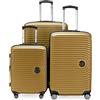 Hauptstadtkoffer Mitte - Set di 3 Valigie - Valigia Bagaglio a Mano 55 cm, Valigia Media 68 cm + Valigia da Viaggio Grande 77 cm, Guscio Rigido ABS, TSA, Autunno Oro