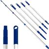 PAMEX Bastone estensibile 5 metri. Bastone con manico telescopico professionale in alluminio. Prolunga estensibile con filettatura. Resistente alla corrosione e all'usura
