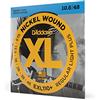 D'Addario Corde Chitarra Elettrica | EXL110+ | Set Corde per Chitarra Elettrica per Ferita Nichel | 6 Corde | Luce Normale Più, 10.5-48 | 1-Paccetto