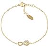 Amen Gioielli Bracciale Donna Amen INFINITO e CUORE in Acciaio Gold codice ACBR1801G