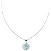 Amen Gioielli Collana SOLITARIO CUORE ZIRCONE ACQUAMARINA Amen Donna