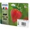 Epson Multipack Epson Strawberry a 4 colori, 29 cartucce d'inchiostro Claria Home, resa standard, nero, ciano, magenta, giallo, 5,3 ml, 3,2 ml, 1 pezzo, confezione multipla