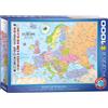 Empireposter puzzle da 1000 pezzi - Puzzle - Mappa dell'Europa + cornice in alluminio per puzzle da 1000 pezzi