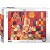 Empireposter puzzle da 1000 pezzi - Puzzle - Paul Klee - Castello e sole + Set di 3 accessori per puzzle DeLuxe