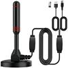 Annadue Antenna TV Digitale, Antenna HDTV Interna 4K 1080P con Base Magnetica, 16,4 Piedi, per Casa e Viaggi