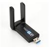 Ticfox Adattatore di rete wireless USB ricevitore WiFi 1300 Mbps Dual Band 24 GHz 58 GHz scheda di rete con interfaccia USB 30 per PC desktop e laptop (nero