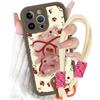 Yirlbey Cover con Cordino Orologi per iPhone 13 Pro 6,1, Morbido Silicone Custodia con Aesthetic Fiori Papillon Disegni Motivo, Protettiva Case con Tracolla Collana per catena iPhone 13 Pro, Flower