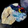OPAL EMPIRE Black Fire Opal Pietra Preziosa Naturale Etiope Grezza 5,2 Ct 15x12 mm