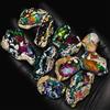 Opal Empire Lotto Opale Nero Grezzo 20 Carati Etiopia Multifire Naturale 15-30 MM