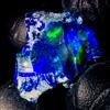 OPAL EMPIRE Natural Opal Etiopico Black Fire Opal Grezzo 12,5 Ct 20x17 mm