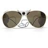 Sin marca Vintage IREX 100 glacier style sunglasses - France 80's - Large - White / Brown