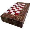 Senza marchio Set Backgammon di Lusso Fatto a Mano in Legno Massello Gioco da Tavolo...