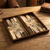 Senza marchio Backgammon Set Handmade Mappa del Mondo Legno Gioco da Tavolo 19,6" 🎁...