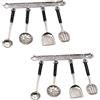 Hehglng Set di 2 utensili da cucina in miniatura in argento 1/12, accessori decorativi per casa delle bambole, accessori per casa delle bambole in miniatura (5,1 x 4,1 cm)