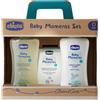 ARTSANA Chicco Baby Moments Set Regalo con Bagno Corpo da 200 ml Crema Corpo 200 ml Acqua di Colonia 100 ml