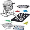 Relaxdays Tombola Automatica, Gioco del Bingo con Cesto in Metallo, Giochi di Società, 20x17,5x21,5 cm,Kit Completo,nero