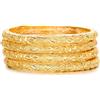 Ethlyn Braccialetti in oro 18 carati placcati in oro Dubai da donna color oro braccialetti e bracciale africano/etiope/arabo/Kenya/Medio Oriente regali di nozze (4 pezzi), 6.8cm/2.68inches, Rame, altro