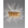 Vistosi GIOGALI APPLIQUE A PARETE 2 CRISTALLO AMBRA E BRONZO OPACO 2 LUCI ATTACCO E27 IN CRISTALLO