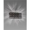 Vistosi GIOGALI APPLIQUE A PARETE 2 CRISTALLO NICKEL NERO E BRONZO OPACO 2 LUCI ATTACCO E27 IN CRISTALLO