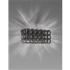 Vistosi GIOGALI APPLIQUE A PARETE 2 CRISTALLO NICKEL NERO E CROMO LUCIDO 2 LUCI ATTACCO E27 IN CRISTALLO