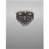 Vistosi GIOGALI LAMPADADARIO A SOFFITTO 40 CRISTALLO NICKEL NERO E BRONZO OPACO 2 LUCI ATTACCO E14 IN CRISTALLO