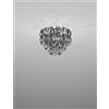Vistosi GIOGALI LAMPADADARIO A SOFFITTO 40 CRISTALLO NICKEL NERO E CROMO LUCIDO 2 LUCI ATTACCO E14 IN CRISTALLO