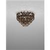 Vistosi GIOGALI LAMPADADARIO A SOFFITTO 50 CRISTALLO BRONZO E CROMO LUCIDO 4 LUCI ATTACCO E27 IN CRISTALLO