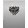 Vistosi GIOGALI LAMPADADARIO A SOFFITTO 50 CRISTALLO NICKEL NERO E CROMO LUCIDO 4 LUCI ATTACCO E27 IN CRISTALLO