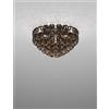 Vistosi GIOGALI LAMPADADARIO A SOFFITTO 60 CRISTALLO BRONZO E CROMO LUCIDO 4 LUCI ATTACCO E27 IN CRISTALLO